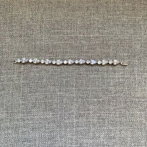 Rhinestone & silver bracelet